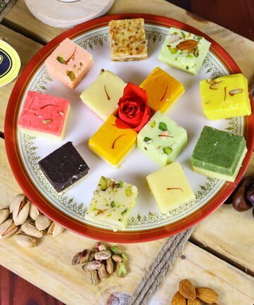 Assorted milk sweets made with pure milk and traditional Indian recipes