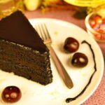 Chocolate cake pieces with soft moist texture and rich cocoa flavour